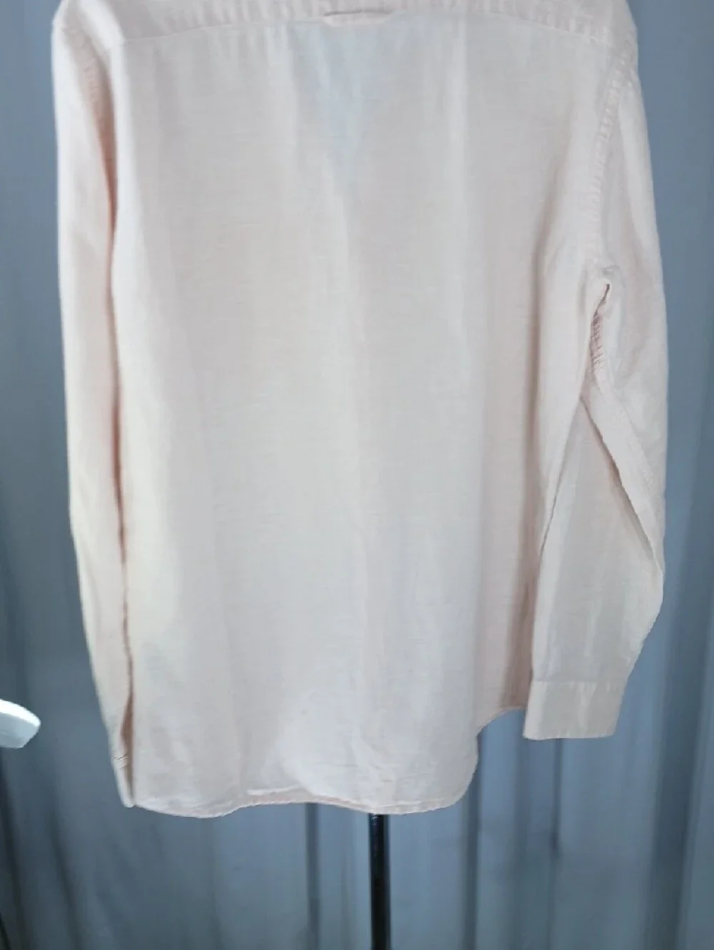 Banana Republic Light Pink Men's Casual Button-Down linen cotton Shirt